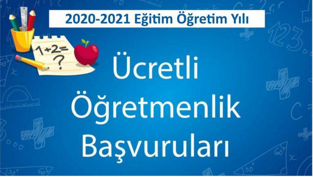 ÜCRETLİ ÖĞRETMEN BAŞVURULARI BAŞLADI